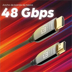 Manhattan 10m Fibra óptica Híbrida Cable A/V - Cable For Dispositivo De Audio/Vídeo, Señalización Digital, Sistema De Entretenimiento En Casa, Tv, Proyector, Monitor, Pc, Receptor De Audio Digital, Consola De Juegos, Playstation, Xbox One, ... - 48gbit/S - Admite Hasta7680 X 4320 - Oro Contacto Chapado - Cmp, Plenum - 30 Awg - Negro