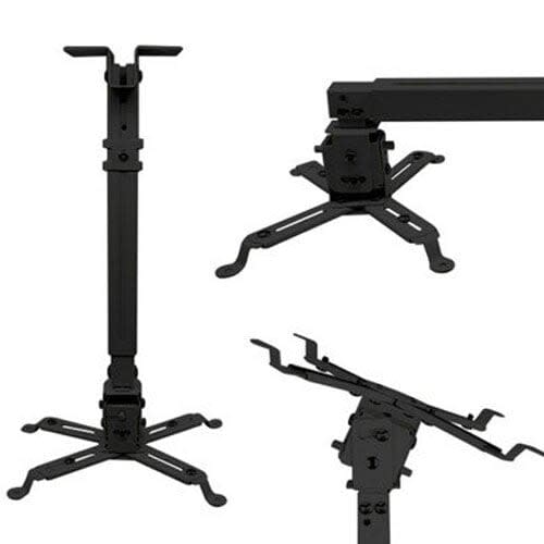 BRobotix Brobotix Soporte Universal Para Proyector, Expandible De 63 A 100 Cm, Soporta Hasta 10 Kg, Montaje En Techo O Pared, Color Negro. Inclinación De -15° A 15°, Giro -8° A 8°, Fácil Instalación. Soporte Para Proyector Con Montaje En Techo O Pared, Fijación En Techo Y Pared Para Proyector. Acer®, Benq Dlp®, Epson®, Infocus®, Sharp®, Viewsonic®, Resolución, Lúmenes, Powerlite®,