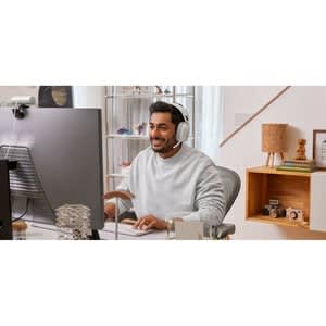 Auriculares Logitech Zone Vibe 100 Inalámbrico Sobre La Oreja Estéreo - Blanco Crudo - Binaural - Cerrado - 3000cm - Bluetooth - 20hz A 20khz - Omnidireccional, Tecnología Mems, Direccional, Función De Cancelación De Ruido Ambiente Micrófono