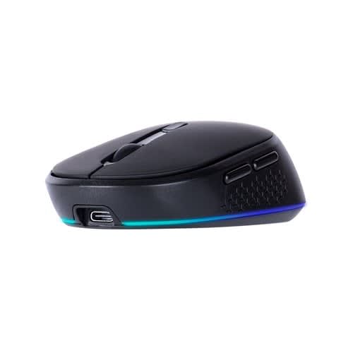 Mouse Thunder Inalambrico Recargable, Bluetooth, Dpi: 1200, 2400, 3200, Cambio De Luz Rgb Y Navegacion