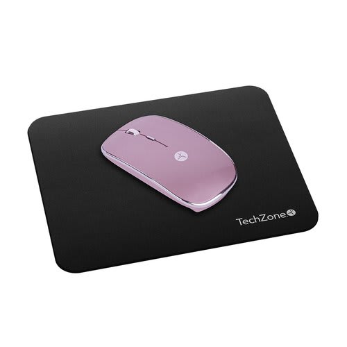 Mouse Slive Recargable Rosa Con Nano Receptor Tipo C Y Usb A, Mouse Pad Incluído Techzone, Dpi: 1000, 1200, 1600 - Image 2