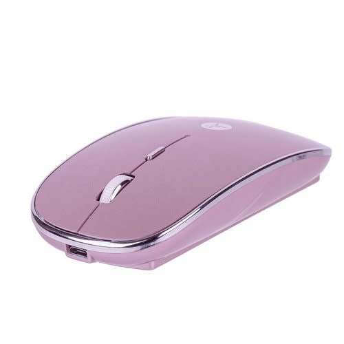 Mouse Slive Recargable Rosa Con Nano Receptor Tipo C Y Usb A, Mouse Pad Incluído Techzone, Dpi: 1000, 1200, 1600 - Image 4