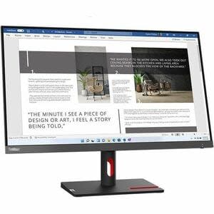 Lenovo (63dfkar4la) Monitor 27" Fhd (1920x1080) Ips Display Wled, Anti-Glare 16:9,  Extreme Mode 4 Ms Response Time, 100hz Refresh Rate, Eyesafe® Certified 2.0, Tüv Rheinland® Eye Comfort Certification, Tüv Rheinland® Low Blue Light (hardware Solution)
2x Hdmi® 1.4, 1x Vga - Image 2