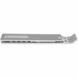 Manhattan Altura Ajustable Elevador De Sobremesa Multiuso - Hasta 39.6cm (15.6") Para Pantalla Plana - 5kg Capacidad De Carga - 1.3cm Altura X 4.4cm Ancho - Independiente, Mesa - Aluminio, Silicona, Acero - Plata - Para Portátil, Tableta, Home, Hotel, Feria Comercial - Ajustable, Pórtatil, Ergonómico, Plegable, Ligero, Dise?o Con Ventilación, Cómodo, Inclinable, Inclinación Ajustable, Compacto, Duradero, ... - Image 8