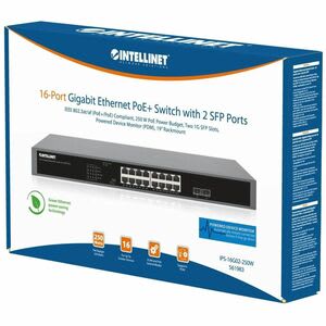 Switch Poe+ Con 16 Puertos Gigabit Ethernet Y 2 Puertos Sfp - Intellinet Switch Poe