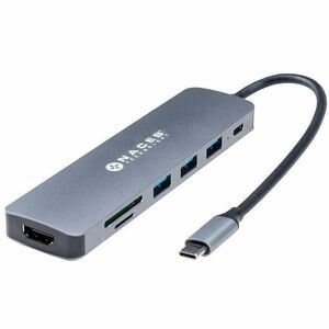 Naceb Base De Conexión - Lector De Tarjeta Memoria - Sd, Transflash - Gris - 4 X Puertos Usb - 3 X Usb 3.0 - Usb Tipo-C - 1 X Hdmi Ports - Hdmi - Cableado - Windows, Linux, Macos - Image 6