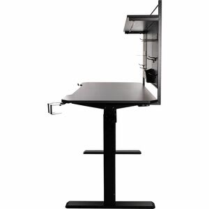 Naceb Mesa Para Gaming - Forma 't' Base - 2 Legs - Altura Ajustable - 1180mm Altura - Juegos - Fibra De Carbono Negro - Acero