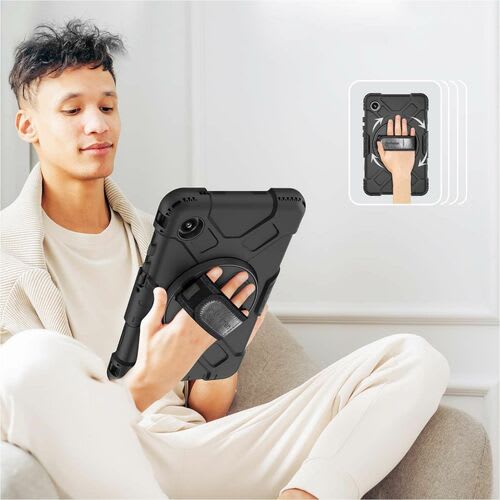 Funda Rígida Con Soporte Para Samsung Galaxy Tab® A9 (8.7") - Amortiguador, Resistente A Golpes, Resistente A Caídas, Resistente A Impactos, Protector De Pantalla Resistente A Los Arañazos - Policarbonato, Silicona, Poliuretano Body - Correa De Mano, Correa De Hombro - 27.9mm Altura X 149.1mm Ancho X 235mm Profundidad - Al Por Menor - Image 12