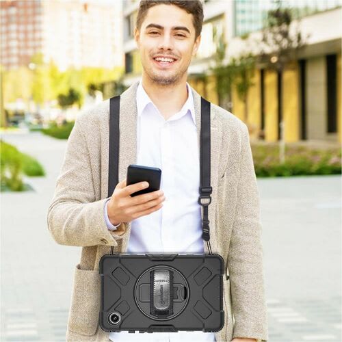 Funda Rígida Con Soporte Para Samsung Galaxy Tab® A9 (8.7") - Amortiguador, Resistente A Golpes, Resistente A Caídas, Resistente A Impactos, Protector De Pantalla Resistente A Los Arañazos - Policarbonato, Silicona, Poliuretano Body - Correa De Mano, Correa De Hombro - 27.9mm Altura X 149.1mm Ancho X 235mm Profundidad - Al Por Menor - Image 14
