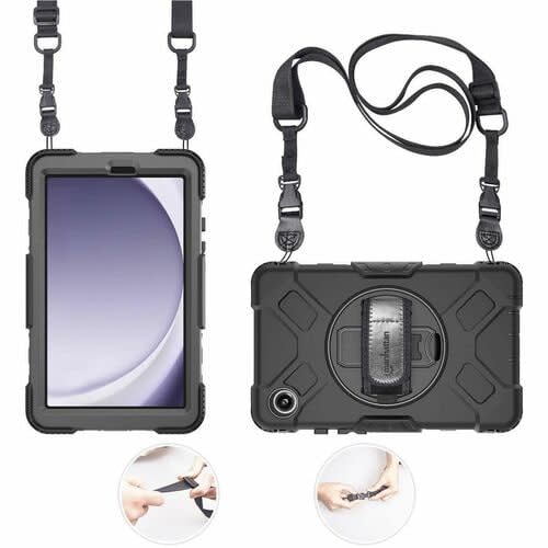 Funda Rígida Con Soporte Para Samsung Galaxy Tab® A9 (8.7") - Amortiguador, Resistente A Golpes, Resistente A Caídas, Resistente A Impactos, Protector De Pantalla Resistente A Los Arañazos - Policarbonato, Silicona, Poliuretano Body - Correa De Mano, Correa De Hombro - 27.9mm Altura X 149.1mm Ancho X 235mm Profundidad - Al Por Menor - Image 15