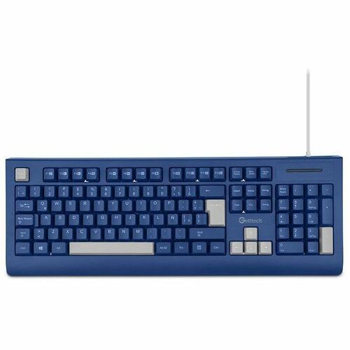 Teclado Slim Getttch 8m Pulsaciones Usb Con Reposamanos Azu - Image 5