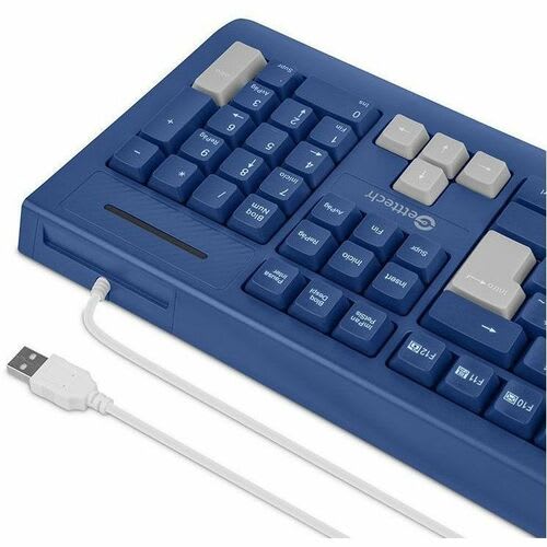 Teclado Slim Getttch 8m Pulsaciones Usb Con Reposamanos Azu - Image 7