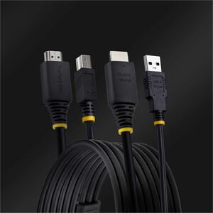 Startech.com Cable Kvm Hdmi Y Usb 3.0 5gbps De 1.8m - 4k 60hz - Cable Combo Hdmi 2.0 Y Usb Para Switch Kvm - Cable For Conmutador Kvm, Computador, Servidor - 18gbit/S - Níquel Conector Chapado - Negro