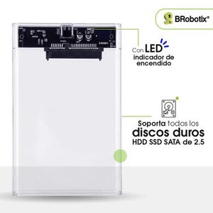 Brobotix Gabinete Carcasa Externa Para Hdd O Ssd Sata I/Ii/Iii De 2.5", Usb V3.0, Modelo Glass, Trasparente, Fácil De Instalar. - Image 4