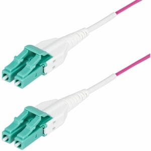 Startech.com Cable De Fibra óptica Multimodo Om4 Lc A Lc Upc De 5m - 50/125 - 100g - Violeta érica - Cable Uniboot De Fibra - Riser Ofnr - Cable For Dispositivo De Red, Conmutador, Servidor, Transceptor - 100gbit/S - Cable De Conexión - Ofnr, Tarjeta Elevadora - 50/125 µm