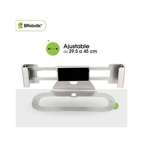 Brobotix Soporte Antirrobo Para Laptop, Base Fija Para Asegurar A Escritorio O Mesa, Ancho Ajustable De 29.5 A 45 Cm, Con Llave, Color Plata. Estación De Bloqueo, Cerradura De Seguridad Para Laptop O Portatil, Estación De Bloqueo Con Llave Para Laptop Son Ranura De Candado, Ultrabook, Chromebook - Lenovo®, Hp®, Acer®, Asus®, Dell®, Honor®, Apple®, Macbook Air®, Macbook Pro®. - Image 3