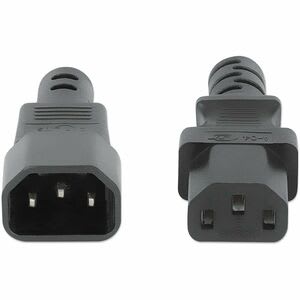 Manhattan Cable De Alimentación Con Conector C13 Hembra A C14 Macho, 10 A, 250 V, Conecta Un Pdu O Ups A Un Servidor, Switch, Sistema De Almacenamiento Y Más, Negro, 1 M - Para Unidad De Distribución Eléctrica, Ups, Servidor, Conmutador, Sistema De Almacenamiento, Bastidor, Monitor, Impresora, Computador, Fuente De Alimentación - Iec 60320 C13 / Iec 60320 C14 - 250 V Ca / 10a - Interior - Negro - Flexible, Trabajo Pesado