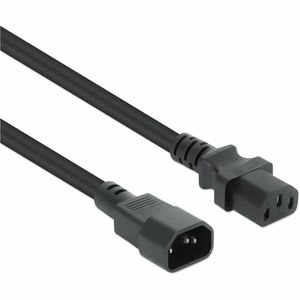 Cable De Alimentación Con Conector C13 Hembra A C14 Macho, 10 A, 250 V, Conecta Un Pdu O Ups A Un Servidor, Switch, Sistema De Almacenamiento Y Más, Negro, 1 M - Para Unidad De Distribución Eléctrica, Ups, Servidor, Conmutador, Sistema De Almacenamiento, Bastidor, Monitor, Impresora, Computador, Fuente De Alimentación - Iec 60320 C13 / Iec 60320 C14 - 250 V Ca / 10a - Interior - Negro - Flexible, Trabajo Pesado