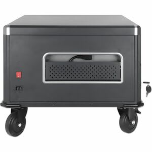 Gabinete De Carga Con 20 Contactos De Ca, Tomas Nema 5-15r Incorporadas En La Parte Posterior, Amplios Compartimentos Para Dispositivos De Hasta 15.6" , Con Cerradura, Protección Contra Sobrecarga, Negro, Guarda Y Carga Tus Dispositivos De Forma Segura - 4 Ruedas - Acero, Metálico, Plástico, Acero Laminado En Frío (crs), Plástico Abs - Negro - Para 20 Dispositivos - 39.6cm (15.6") Screen Supported - Image 6