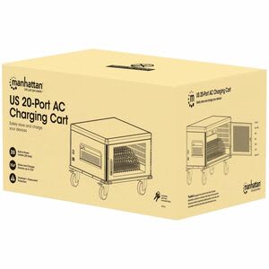 Gabinete De Carga Con 20 Contactos De Ca, Tomas Nema 5-15r Incorporadas En La Parte Posterior, Amplios Compartimentos Para Dispositivos De Hasta 15.6" , Con Cerradura, Protección Contra Sobrecarga, Negro, Guarda Y Carga Tus Dispositivos De Forma Segura - 4 Ruedas - Acero, Metálico, Plástico, Acero Laminado En Frío (crs), Plástico Abs - Negro - Para 20 Dispositivos - 39.6cm (15.6") Screen Supported - Image 8