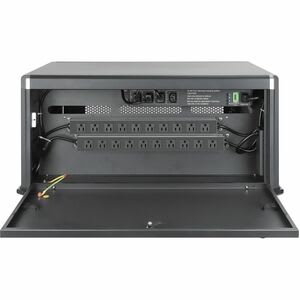 Gabinete De Carga Con 20 Contactos De Ca, Tomas Nema 5-15r Incorporadas En La Parte Posterior, Amplios Compartimentos Para Dispositivos De Hasta 15.6" , Con Cerradura, Protección Contra Sobrecarga, Negro, Guarda Y Carga Tus Dispositivos De Forma Segura - 4 Ruedas - Acero, Metálico, Plástico, Acero Laminado En Frío (crs), Plástico Abs - Negro - Para 20 Dispositivos - 39.6cm (15.6") Screen Supported - Image 9