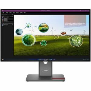 Monitor Led Lenovo Thinkvision P27qd-40 27" (68.6cm) Clase Wqhd - 16:9 - Negro Oscuro - 27" (68.6cm) Viewable - Tecnología Conmutación En El Mismo Plano (in-Plane Switching, Ips) - Wled Retroiluminación - 2560 X 1440 - 1.07 Billones De Colores - 350cd/M² - 4ms - 120hz Frecuencia De Actualización - Giratoria, Altura, Pivote, Inclinable - Usb Tipo-C - Hdmi - Displayport - Compatible Con Montura Vesa - Concentrador Usb, Conmutador Kvm - Image 4