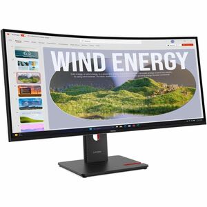 Monitor Led Lenovo Thinkvision T34wd-40 34" (86.4cm) Clase Uw-Qhd Pantalla Curva - 21:9 - Negro Eclipse - 34" (86.4cm) Viewable - Vertical Alignment (va) - Wled Retroiluminación - 3440 X 1440 - 16,7 Millones De Colores - 300cd/M² - 4ms - 120hz Frecuencia De Actualización - Giratoria, Altura, Inclinable - Usb Tipo-C - Hdmi - Displayport - Compatible Con Montura Vesa - Concentrador Usb - Image 8