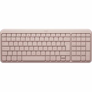 Logitech K250 Robusto Teclado - Compacto - Inalámbrico Conectividad - Español - Qwerty Diseño - Rosa - Bluetooth - 10m - Windows 10, Windows 11, Mac Os X 12.0 Monterey, Chromeos, Linux, Ipados 15, Ios 15, Android 12 - Chromebook - Pc, Mac - Plástico Reciclado - Aaa Tamaño De Batería Admitida