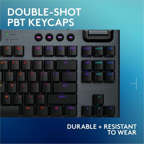 Logitech G G915 X Lightspeed Tkl Teclado Gaming - Tama?o Completo - Con Cable/Inalámbrico Conectividad - Usb Tipo C Interfaz - Rgb Led - Gl Táctil Llave De Contacto - Bluetooth/Rf - 2.40ghz - Rodillo De Volumen, Control De Medios Tecla(s) De Acceso Rápido - Mac Os, Windows 10, Mac Os X 10.11 El Capitan, Windows 11, Mac Os X 11.0 Big Sur, Chromeos, Android 4.3 Jelly Bean, Ios 10 - Pc, Mac