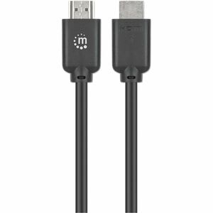Manhattan Cable Hdmi De Alta Velocidad 4k@60hz Con Ethernet, 15 M, Hdmi Macho A Macho, Hdr, Contactos Chapados En Oro, Doble Apantallamiento, Hec, Arc, 3d, Ancho De Banda De 18 Gbps, Negro - Cable For Dispositivo De Audio/Vídeo, Tv, Monitor, Consola De Juegos, Portátil, Macbook, Proyector, Pc, Reproductor Blu-Ray, Receptor A/V - 18gbit/S - Admite Hasta3840 X 2160, 1080 - Apantallado - Níquel Conector Chapado - Oro Contacto Chapado - 26 Awg - Negro