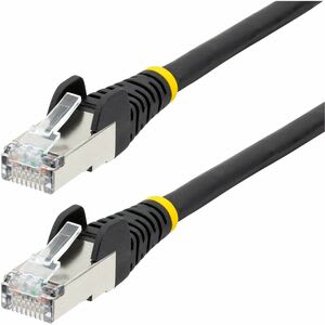 Startech.com 15.24m Categoría 6a Cable De Red - 1 - Cable For Dispositivo De Red, Conmutador, Módulo, Dispositivos Poe, Conmutador Poe, Punto De Acceso, Cámara Ip, Nas - 10gbit/S - Cable De Conexión - Apantallado - Oro Conector Chapado - Lszh - 27 Awg - Negro