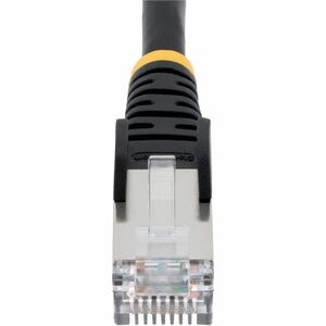Startech.com 15.24m Categoría 6a Cable De Red - 1 - Cable For Dispositivo De Red, Conmutador, Módulo, Dispositivos Poe, Conmutador Poe, Punto De Acceso, Cámara Ip, Nas - 10gbit/S - Cable De Conexión - Apantallado - Oro Conector Chapado - Lszh - 27 Awg - Negro