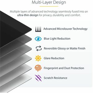 Startech.com Anti Reflejos Filtro De Privacidad Para Pantalla - 1 - Para 40.6cm (16") Lcd Macbook Pro - Reducción E Luz Azul - Resistente A Las Huellas De Dedos, Resistencia A Arañazos, Resistente A Los Da?os - Image 3