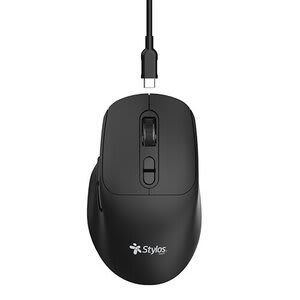 Mouse Stylos - Radiofrecuencia - Usb - óptico - 6 Botón(es) Programable(s) - Negro - Inalámbrico - 2.40ghz - 600 Dpi - Image 2