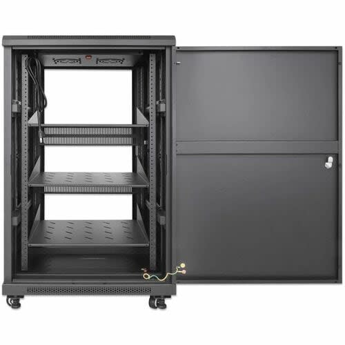 Gabinete 19" Pro Line Con Extractores De Aire, 18u, Frente De 600 Mm, Unidad De Ventilación Con Dos Extractores De Aire Instalados En El Techo, Profundidad De 600 Mm, Ensamblado, Negro Ral 9004, Profundidad De Instalación útil: Ajustable De 150 A 500 Mm (5.91 A 19.69 Pulg.) - Image 7
