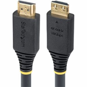 Startech.com Cable Hdmi De Alta Velocidad De 7m - Conectores De Agarre - 4k60hz - Uhd - 18gbps - Cable Hdmi - Recubrimiento Tpe - Cable For Dispositivo De Audio/Vídeo, Pantalla, Workstation, Mosaico, Tv, Monitor, Sistema De Seguridad, Macbook - 18gbit/S - Admite Hasta3840 X 2160 - Apantallado - Oro Conector Chapado - Vw-1, Sin Halógeno - 24/26 Awg - Negro