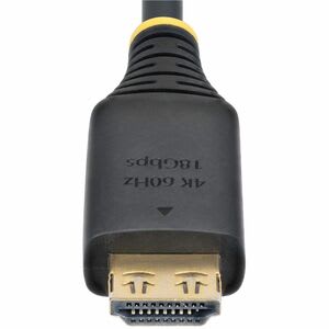 Startech.com Cable Hdmi De Alta Velocidad De 1m - Conectores De Agarre - 4k60hz - Uhd - 18gbps - Cable Hdmi - Recubrimiento Tpe - Cable For Dispositivo De Audio/Vídeo, Pantalla, Workstation, Mosaico, Tv, Monitor, Sistema De Seguridad, Macbook - 18gbit/S - Admite Hasta3840 X 2160 - Apantallado - Oro Conector Chapado - Vw-1, Sin Halógeno - 30 Awg - Negro