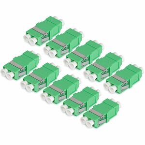 Startech.com Paquete De 10 Acopladores De Fibra óptica Lc A Lc Monomodo Dúplex - Lc/Apc - Acoplador Lc Monomodo Os2 De Huella Sc Sin Brida - Verde