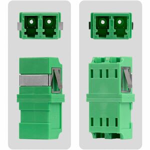 Startech.com Paquete De 10 Acopladores De Fibra óptica Lc A Lc Monomodo Dúplex - Lc/Apc - Acoplador Lc Monomodo Os2 De Huella Sc Sin Brida - Verde