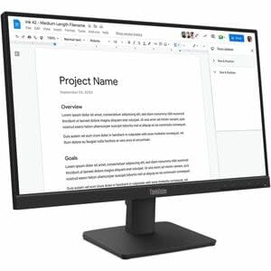 Lenovo Monitor Led Lenovo Thinkvision S22-4e 22" (55.9cm) Clase Full Hd - 16:9 - Negro Oscuro - 21.5" (54.6cm) Viewable - Tecnología Conmutación En El Mismo Plano (in-Plane Switching, Ips) - Wled Retroiluminación - 1920 X 1080 - 16,7 Millones De Colores - 250cd/M² - 4ms - 100hz Frecuencia De Actualización - Inclinable - Hdmi - Vga - Compatible Con Montura Vesa