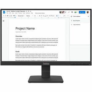 Monitor Led Lenovo Thinkvision S22-4e 22" (55.9cm) Clase Full Hd - 16:9 - Negro Oscuro - 21.5" (54.6cm) Viewable - Tecnología Conmutación En El Mismo Plano (in-Plane Switching, Ips) - Wled Retroiluminación - 1920 X 1080 - 16,7 Millones De Colores - 250cd/M² - 4ms - 100hz Frecuencia De Actualización - Inclinable - Hdmi - Vga - Compatible Con Montura Vesa - Image 4