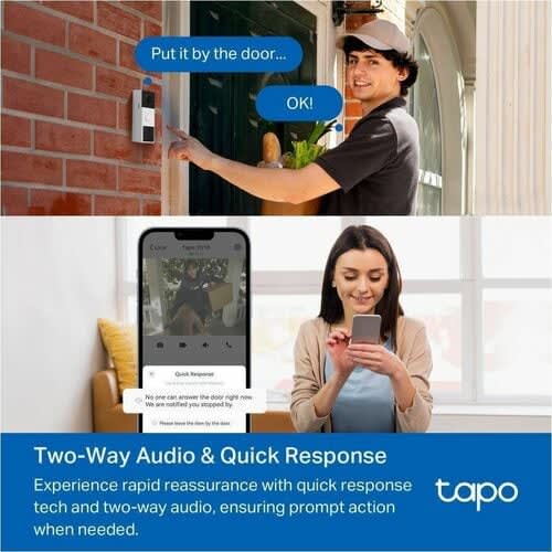 Timbre De Vídeo Tapo Tapo D210 - Inalámbrico - Lan Inalámbrica - Blanco
