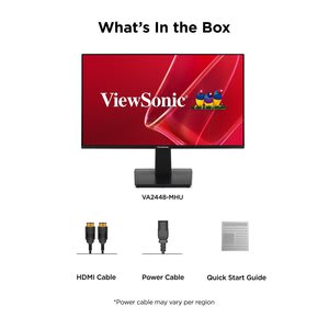Monitor Led Viewsonic Va2448-Mhu 24.0" (61.0cm) Clase Full Hd - 16:9 - 23.8" (60.5cm) Viewable - Tecnología Conmutación En El Mismo Plano (in-Plane Switching, Ips) - Led Retroiluminación - 1920 X 1080 - 16,7 Millones De Colores - 300cd/M² - 1ms - 120hz Frecuencia De Actualización - Altavoces - Inclinable - Usb Tipo-C - Hdmi - Vga - Compatible Con Montura Vesa - Image 5