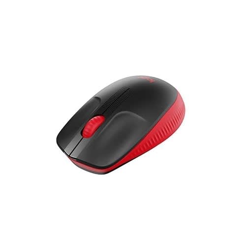Mouse Inalambrico M190 Ambidiestro De Tamaño Regular Color Rojo