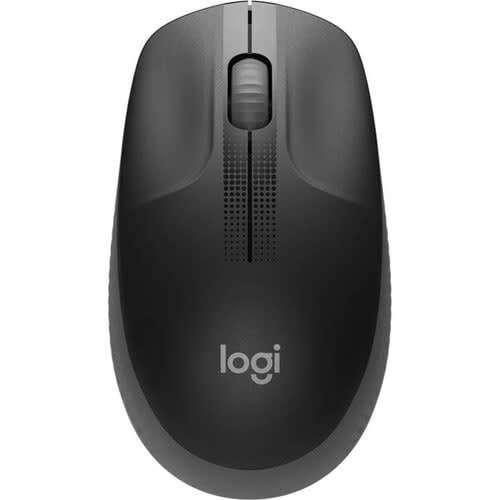 Mouse Logitech M190 Tama?o Completo - Usb - óptico - 3 Botón(es) - Carbón - Inalámbrico - 1000 Dpi - Rueda De Desplazamiento - Grande Tamaño De La Mano/Palma