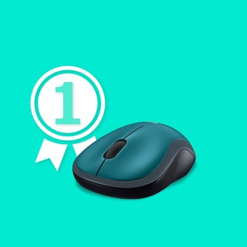 Logitech Mouse Logitech M185 - Radiofrecuencia - Usb - óptico - 3 Botón(es) - Azul, Negro - Inalámbrico - 1000 Dpi - Rueda De Desplazamiento - Simétrico