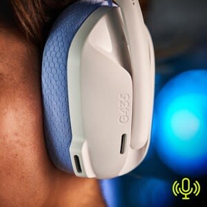 Auriculares De Gaming Logitech G435 Inalámbrico Sobre La Oreja Estéreo - Blanco, Lila - Cerrado - 1000cm - Bluetooth - 45ohm - 20hz A 20khz - Reducción De Ruido Micrófono - Usb 2.0 Tipe A