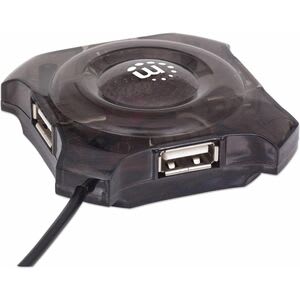 Hub Usb 4 Ptos Negro Economico - 4 Total Usb Port(s) - 4 Usb 2.0 Port(s) - Pc, Mac