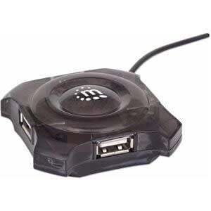 Hub Usb 4 Ptos Negro Economico - 4 Total Usb Port(s) - 4 Usb 2.0 Port(s) - Pc, Mac