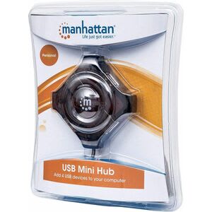 Hub Usb 4 Ptos Negro Economico - 4 Total Usb Port(s) - 4 Usb 2.0 Port(s) - Pc, Mac